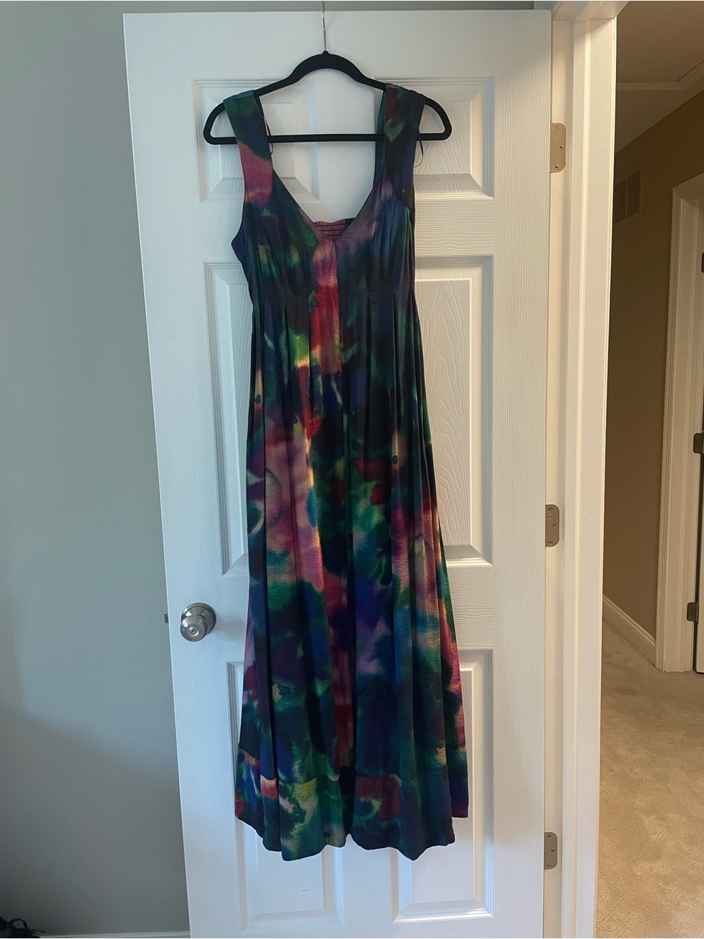 Anthropologie Multicolor Tie-Dye Maxi Dress